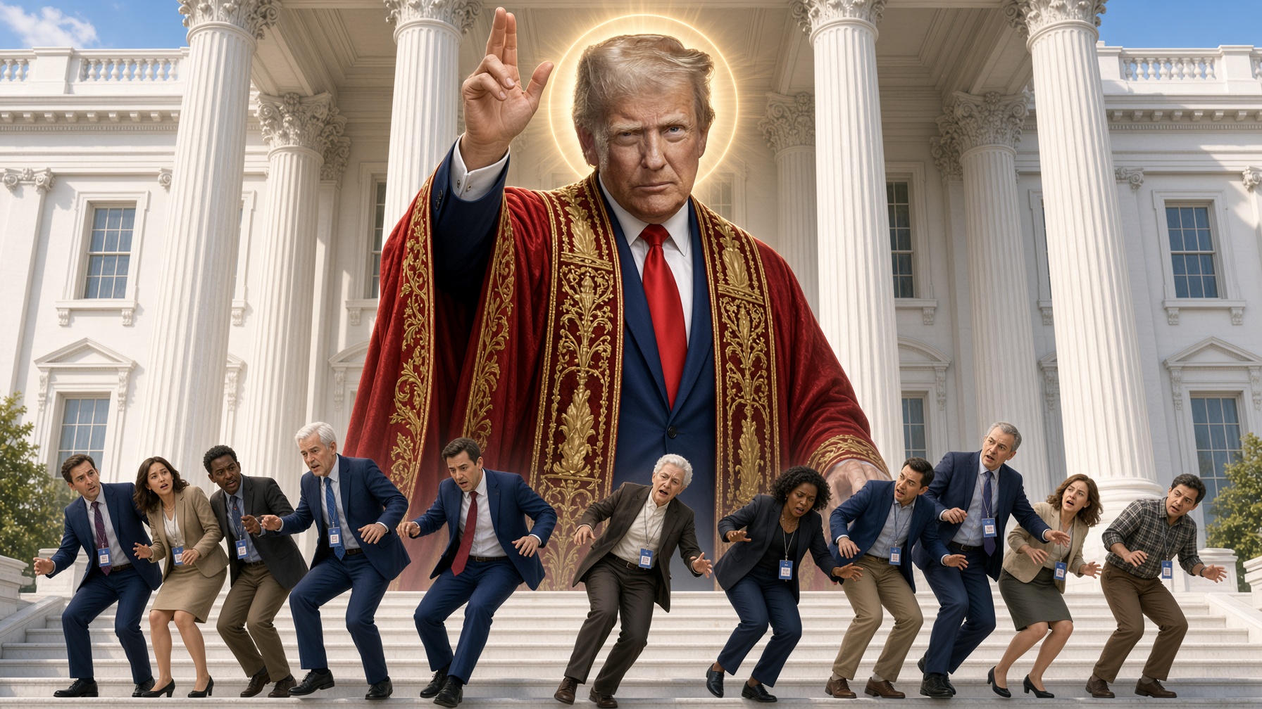 „Kötelességem" – Trump, a Fehér Ház önjelölt főpapja kitiltja a hitetleneket thumbnail