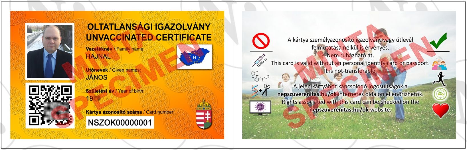 Szele Tamás: Az oltatlansági kártya